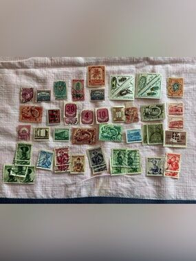 Lot #6 Vintage World Stamps 50pc Hungary Austria Africa Beetles Revenue